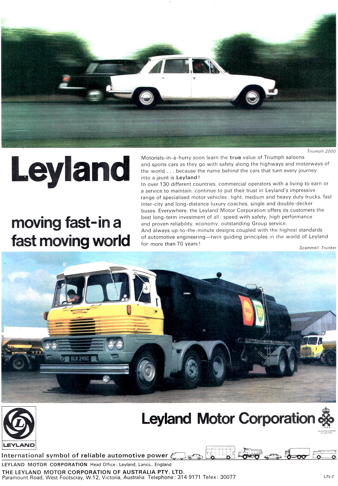 1966 Leyland Motor Corporation Triumph 2000 Scammell Trunk